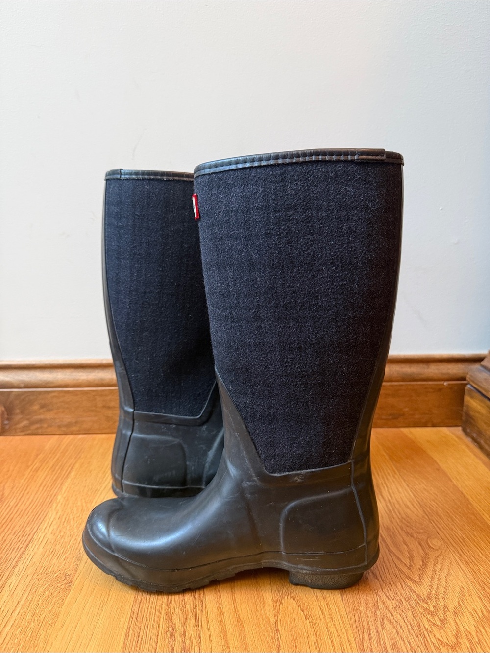 Hunter Arlen Plaid Wool Tall Rain Boots Unisex EU 38 Female Size 7 Male Size 6 - Picture 5 of 14